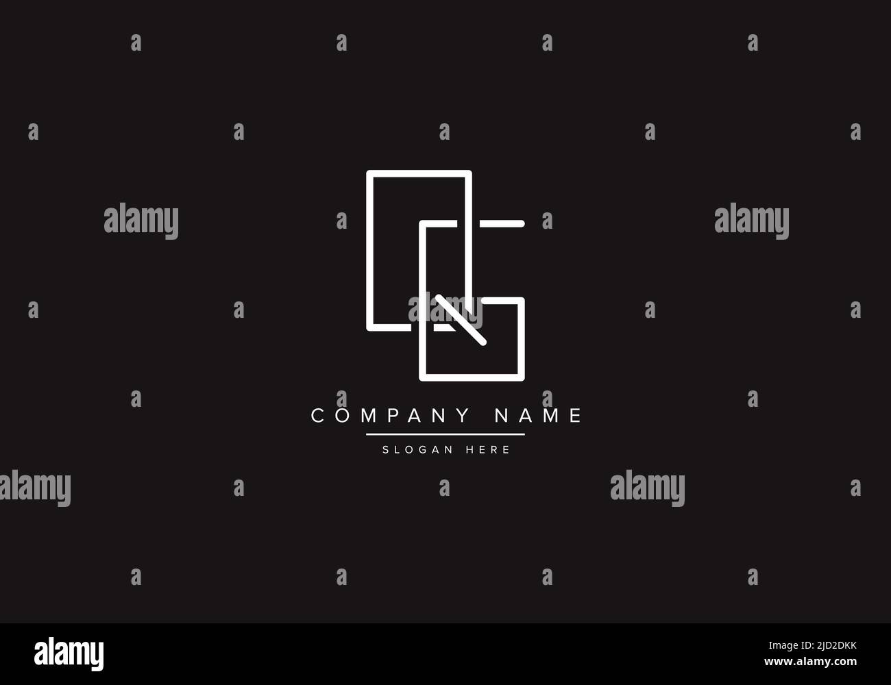 QG logo design vector illustration template. Stock Vector
