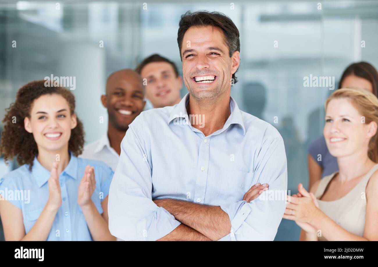 Office team award hi-res stock photography and images - Alamy
