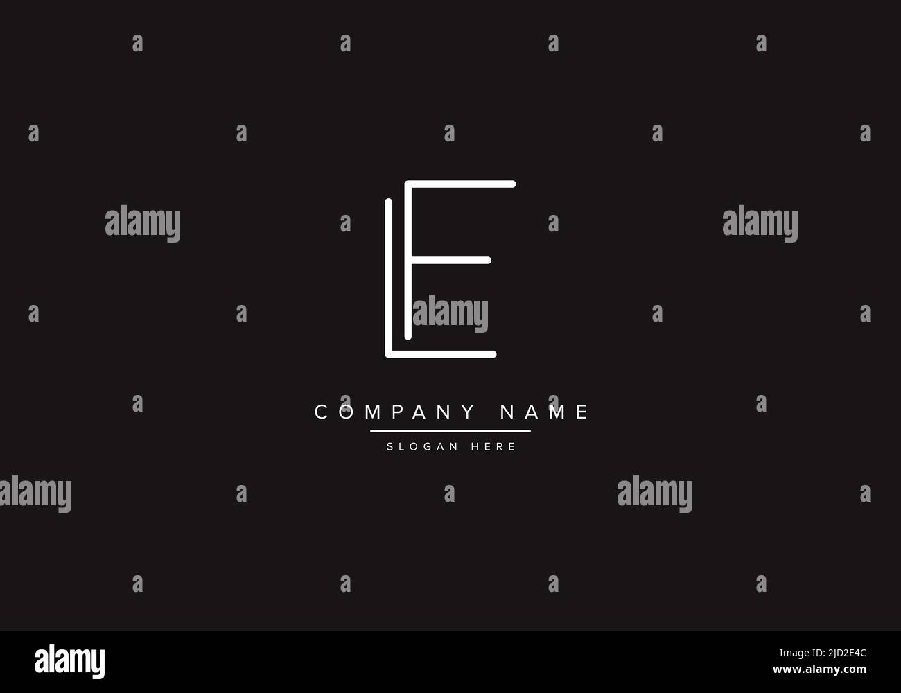LF logo design vector illustration template. Stock Vector