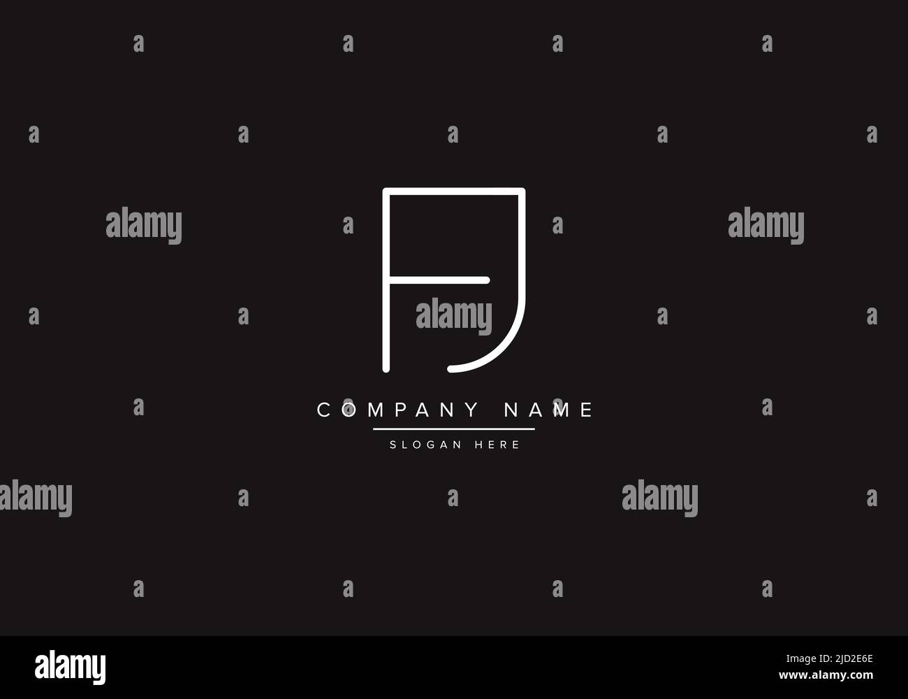 FJ logo design vector illustration template. Stock Vector