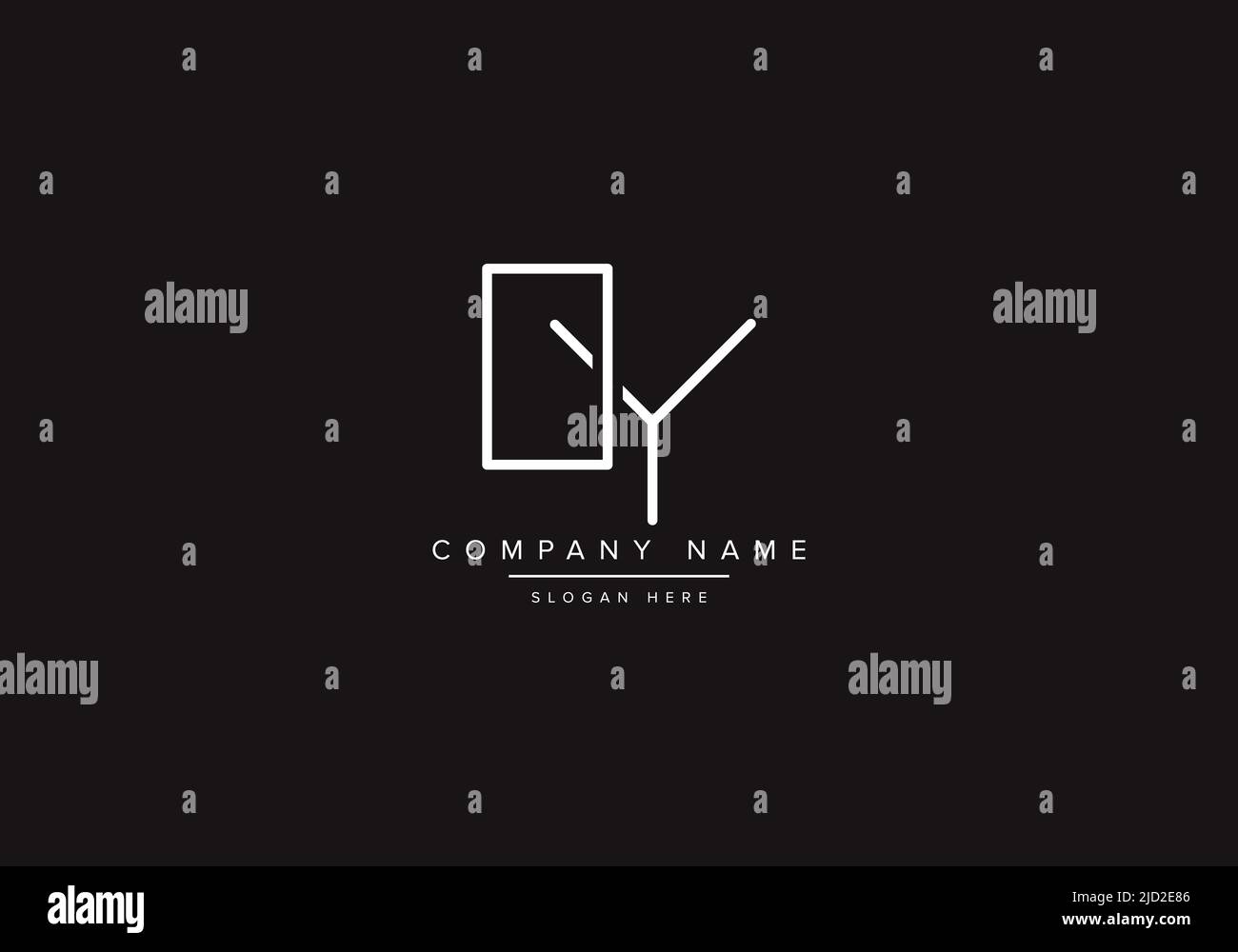 OY logo design vector illustration template. Stock Vector