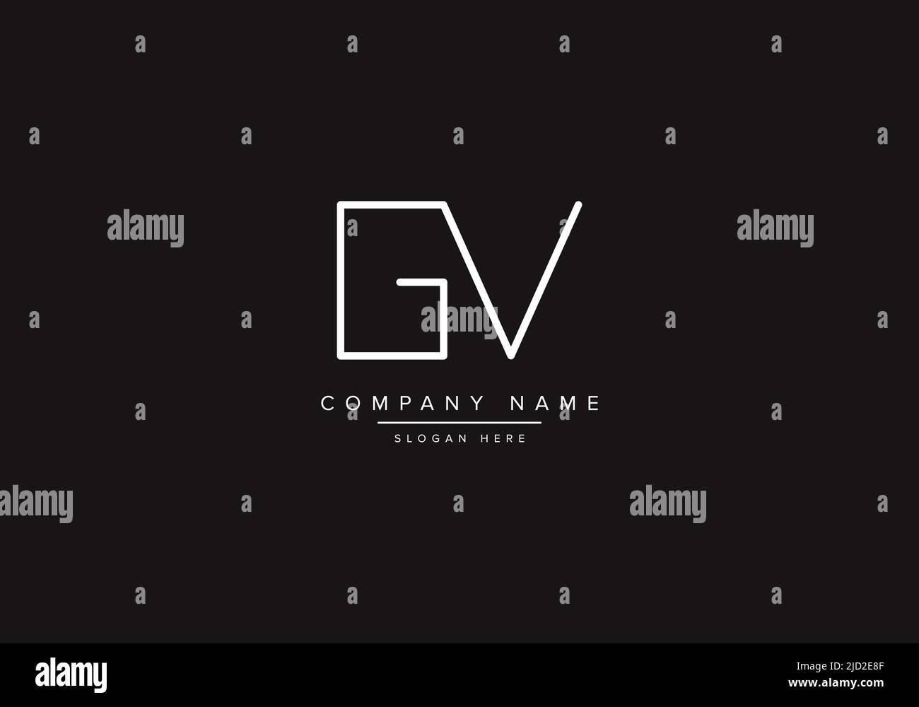 GV letter Type Logo Design vector Template. Abstract Letter GV logo ...