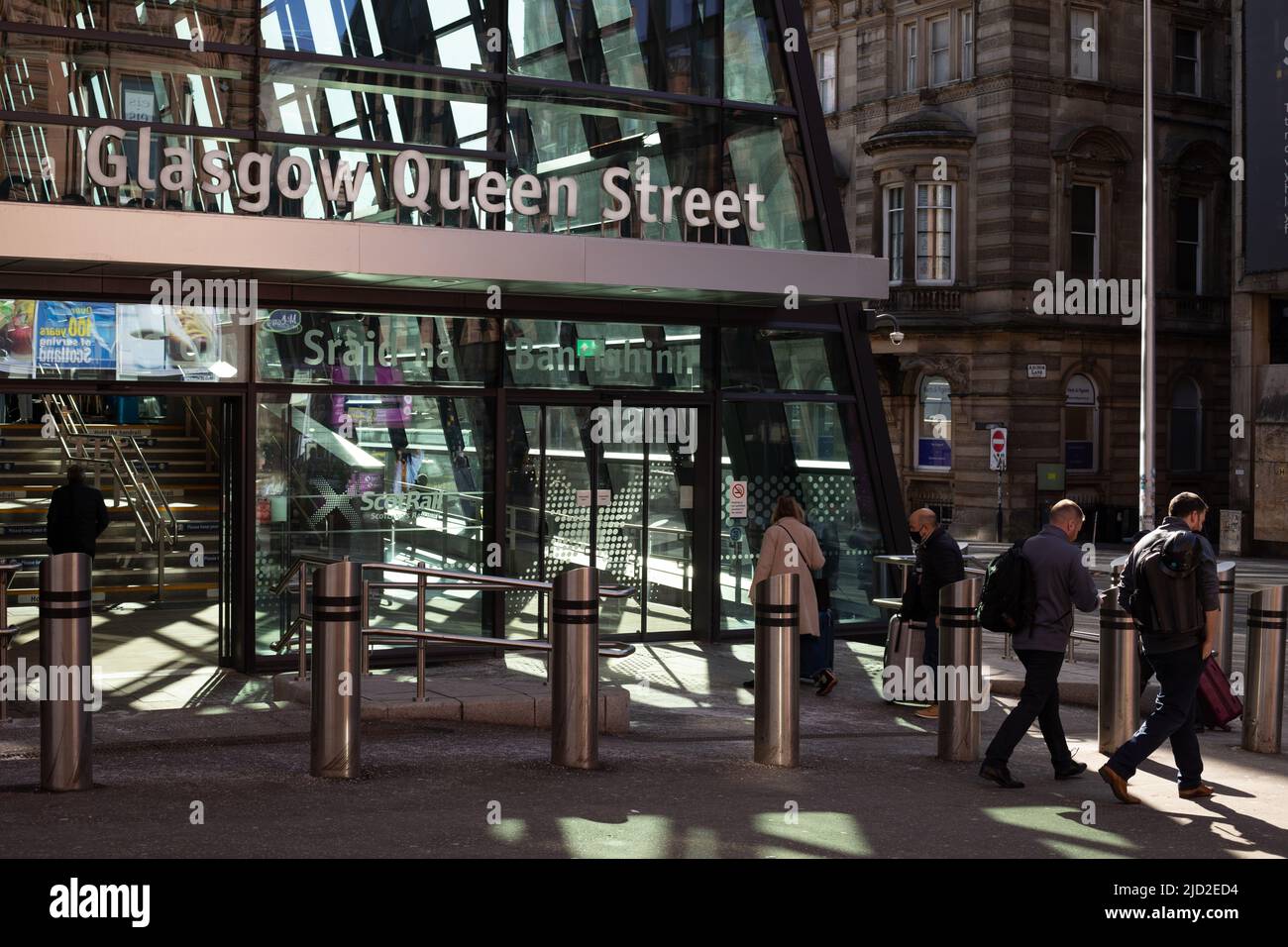 Glasgow Queen Street train station, in Glasgow, Scotland, 8 April 2022
