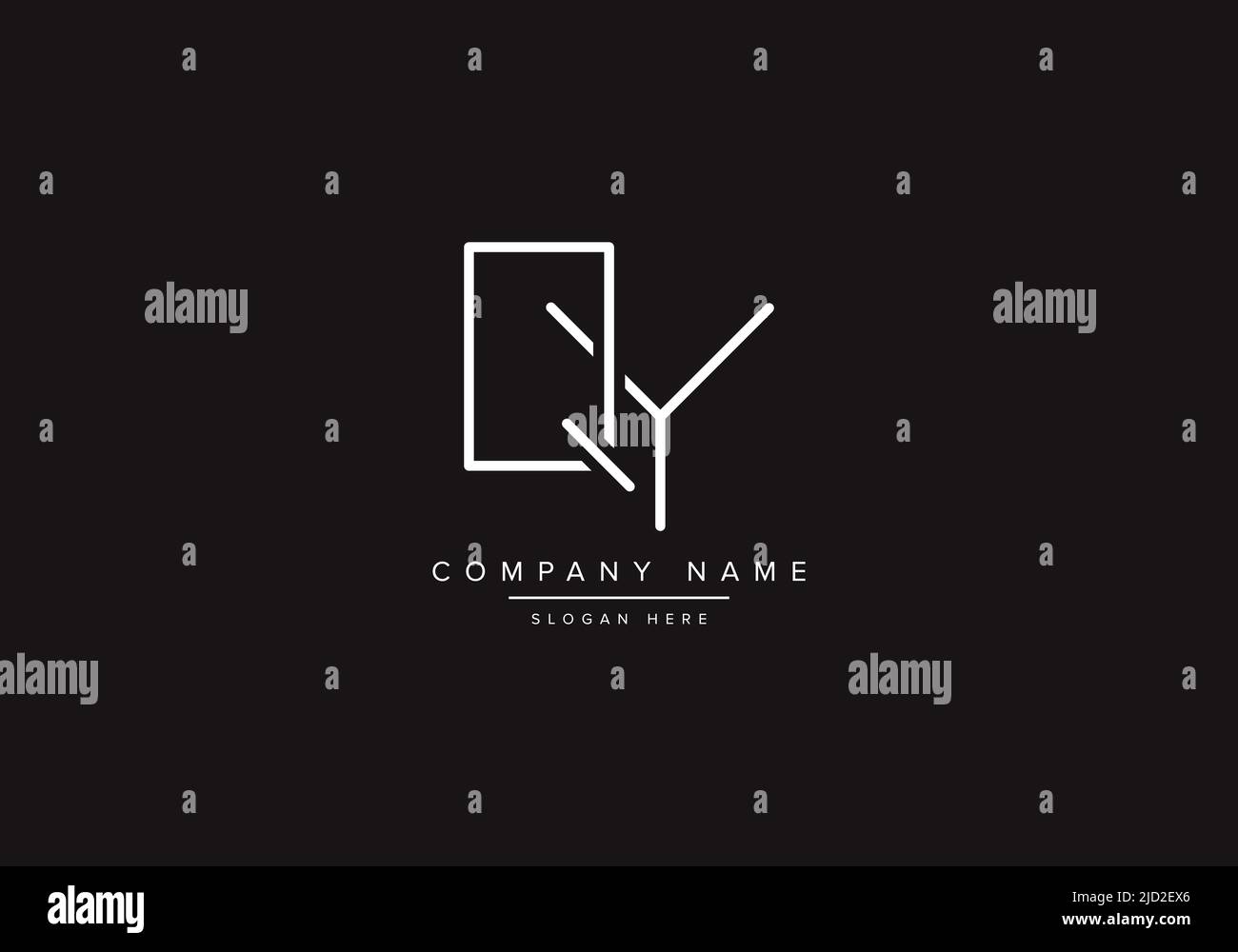 QY logo design vector illustration template. Stock Vector