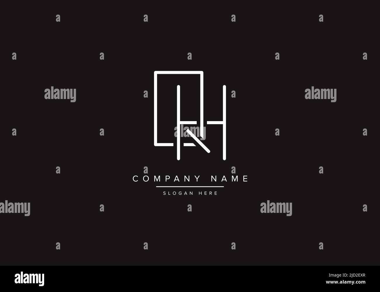 OH logo design vector illustration template. Stock Vector