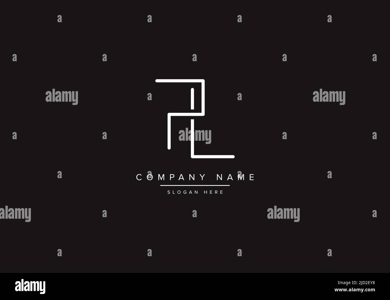 PL logo design vector illustration template. Stock Vector