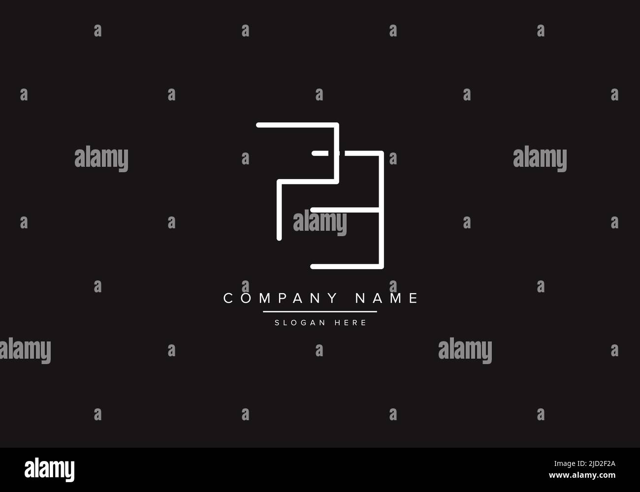 PB logo design vector illustration template. Stock Vector
