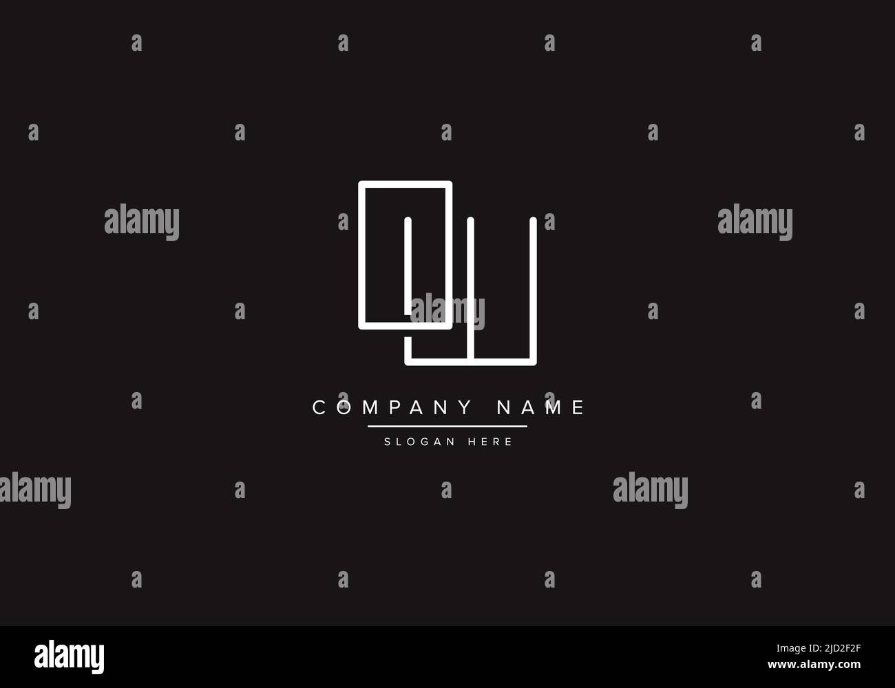 OW logo design vector illustration template. Stock Vector
