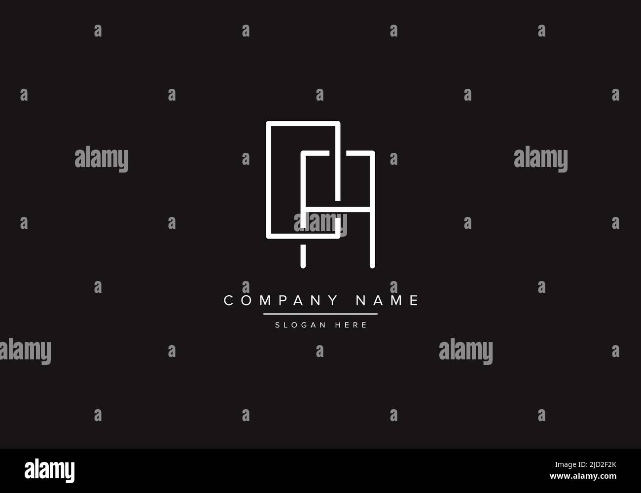 OA logo design vector illustration template. Stock Vector