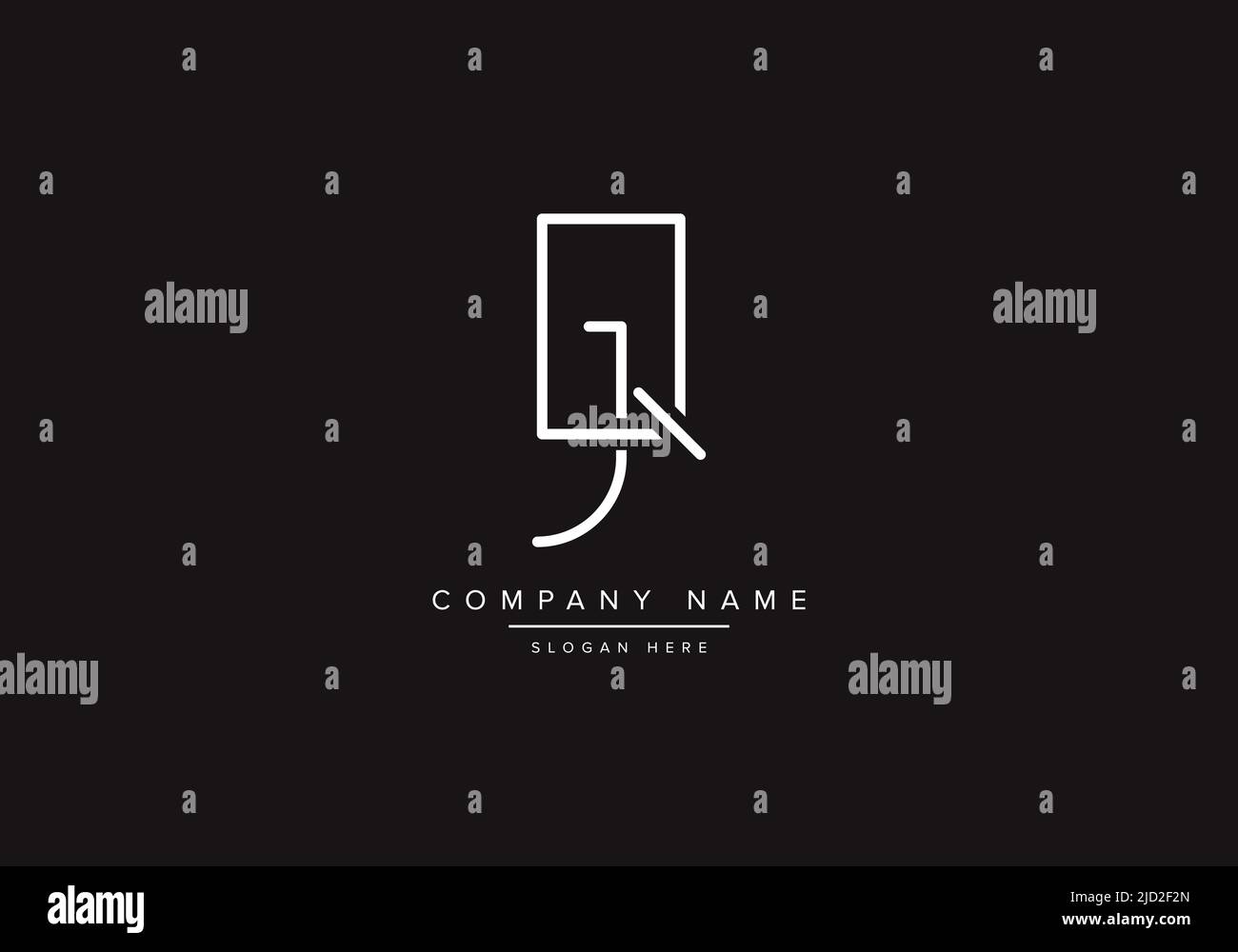 QJ logo design vector illustration template. Stock Vector