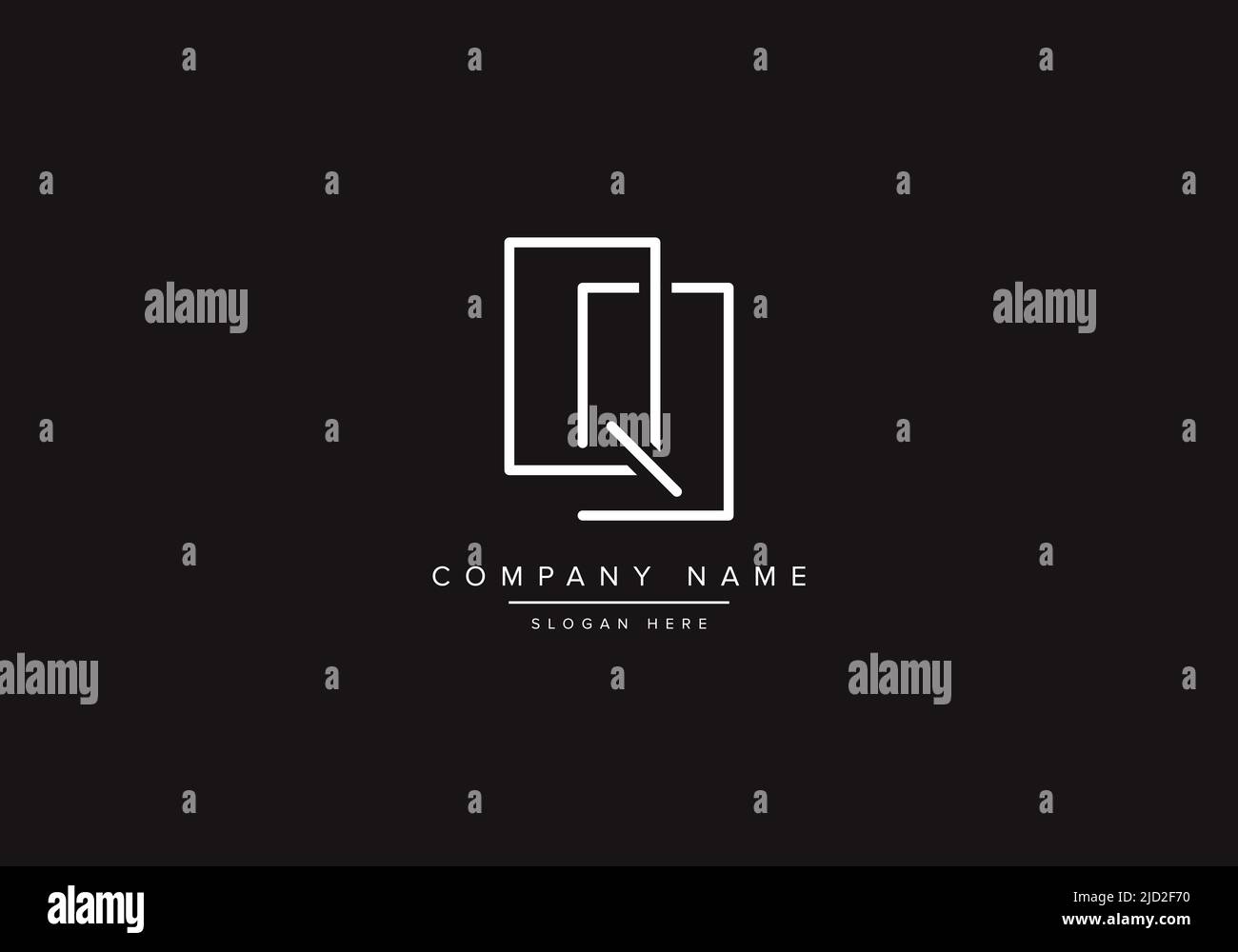 QO logo design vector illustration template. Stock Vector