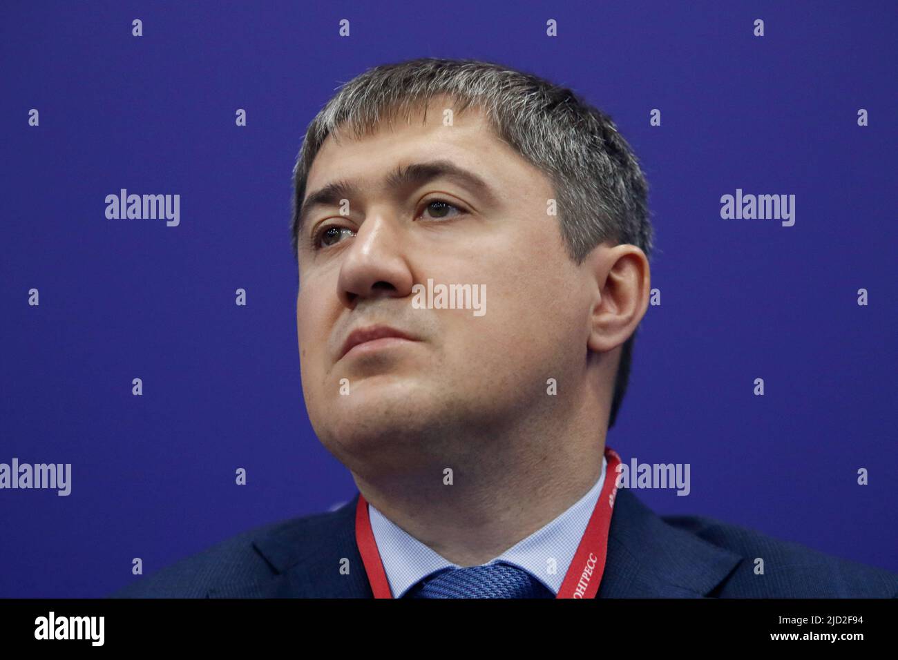 Dmitry Makhonin, Governor of Perm Territory at session Where Spaces Meet Technology: New Solutions for Territorial Development in the framework of St. Petersburg International Economic Forum 2022 (SPIEF 2022). (Photo by Maksim Konstantinov / SOPA Images/Sipa USA) Stock Photo