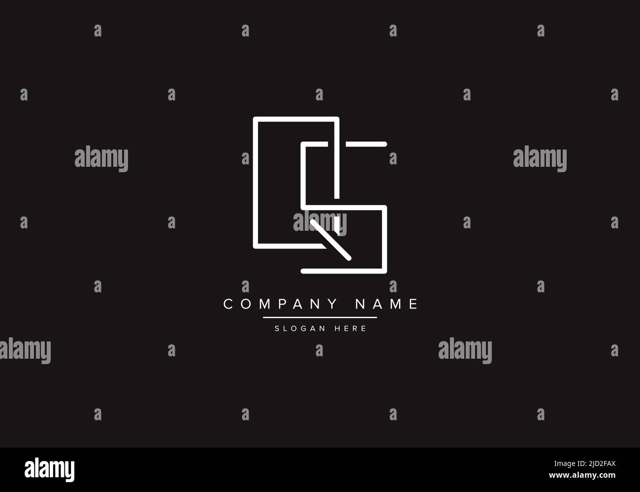 QS logo design vector illustration template. Stock Vector