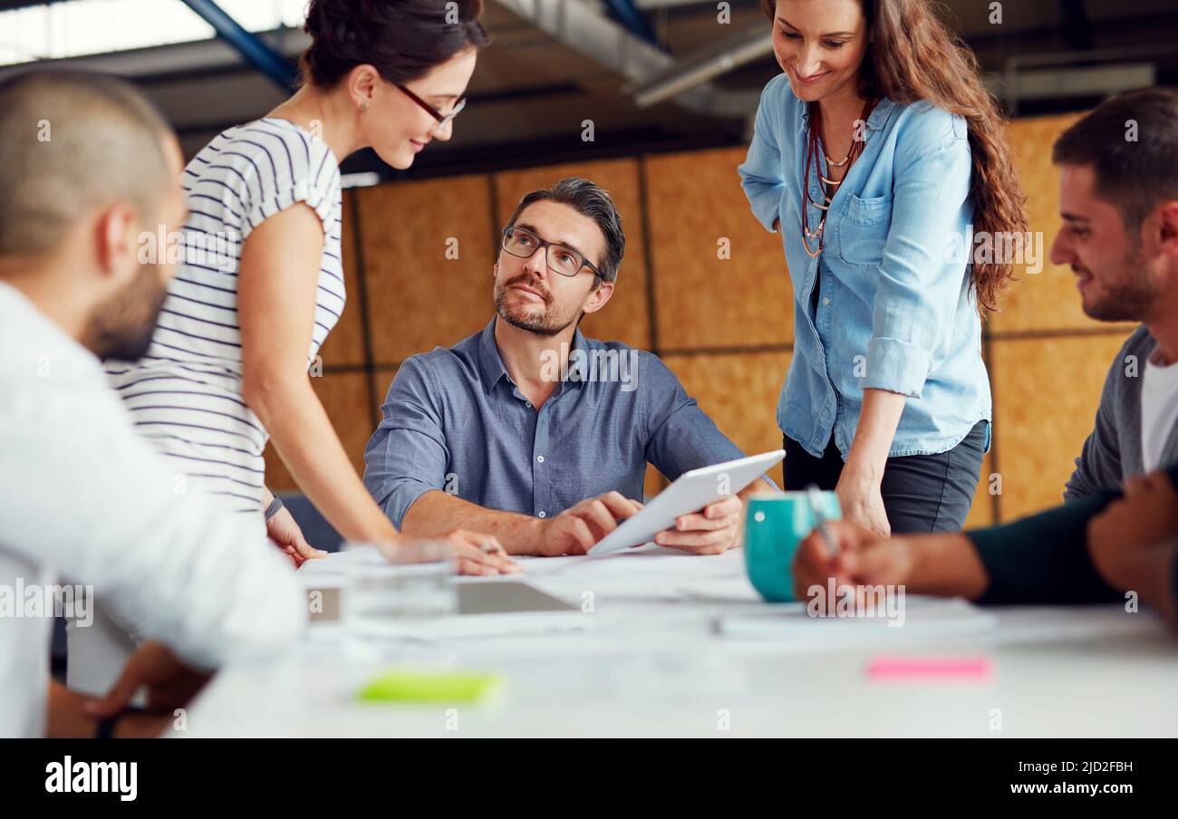 Making tomorrows success today. Shot of a group of coworkers having a
