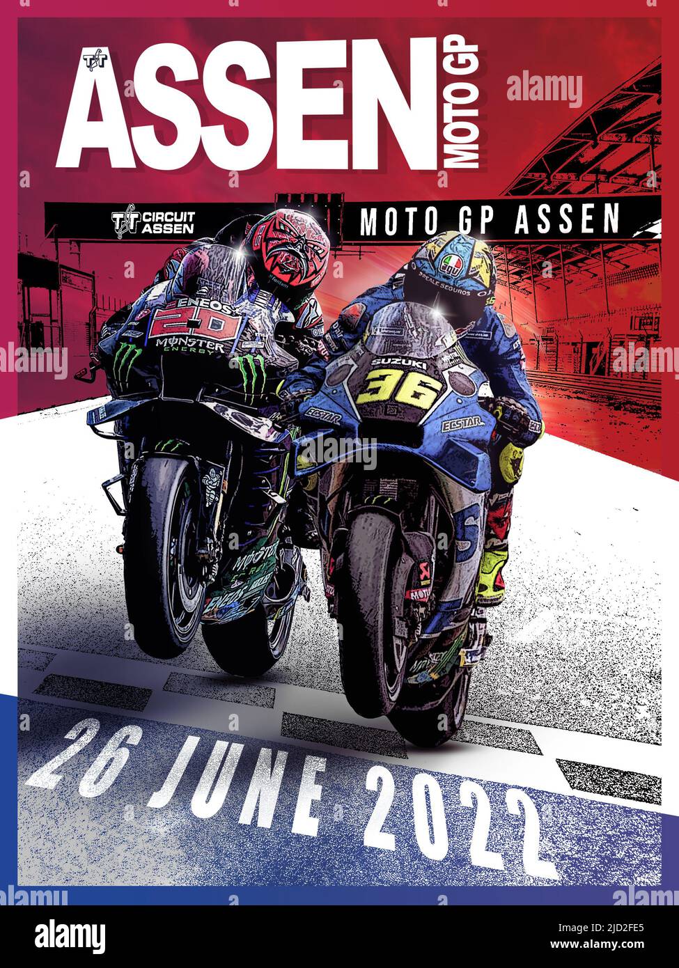 Dutch Moto GP Race Poster Stock Photo