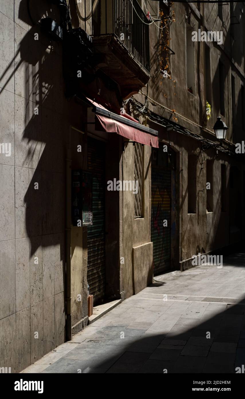 The streets of Barcelona, Spain. Stock Photo