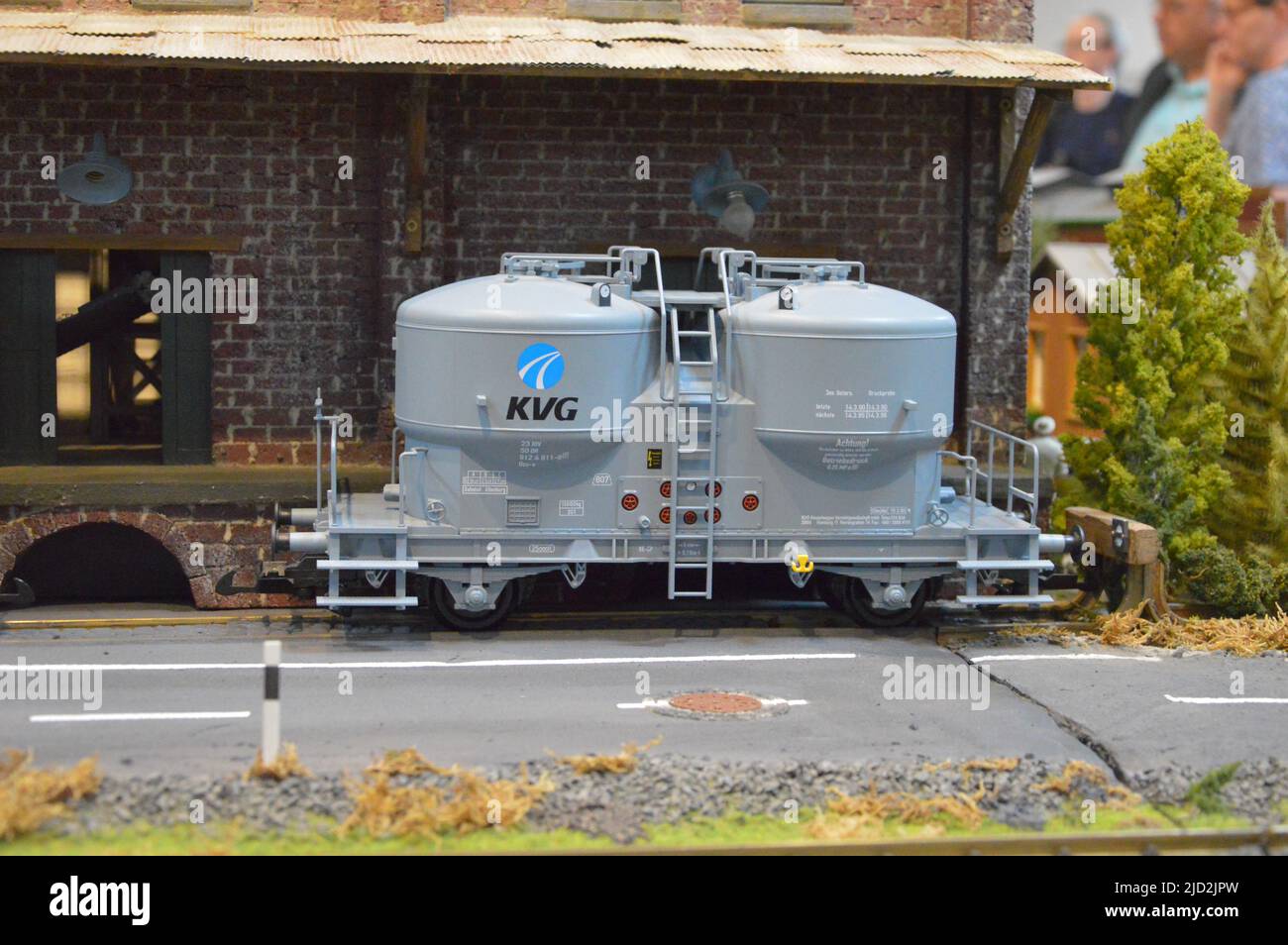 Model building fair from  28 may 2022 in Bad Salzuflen. Mode of a Tank car Stock Photo