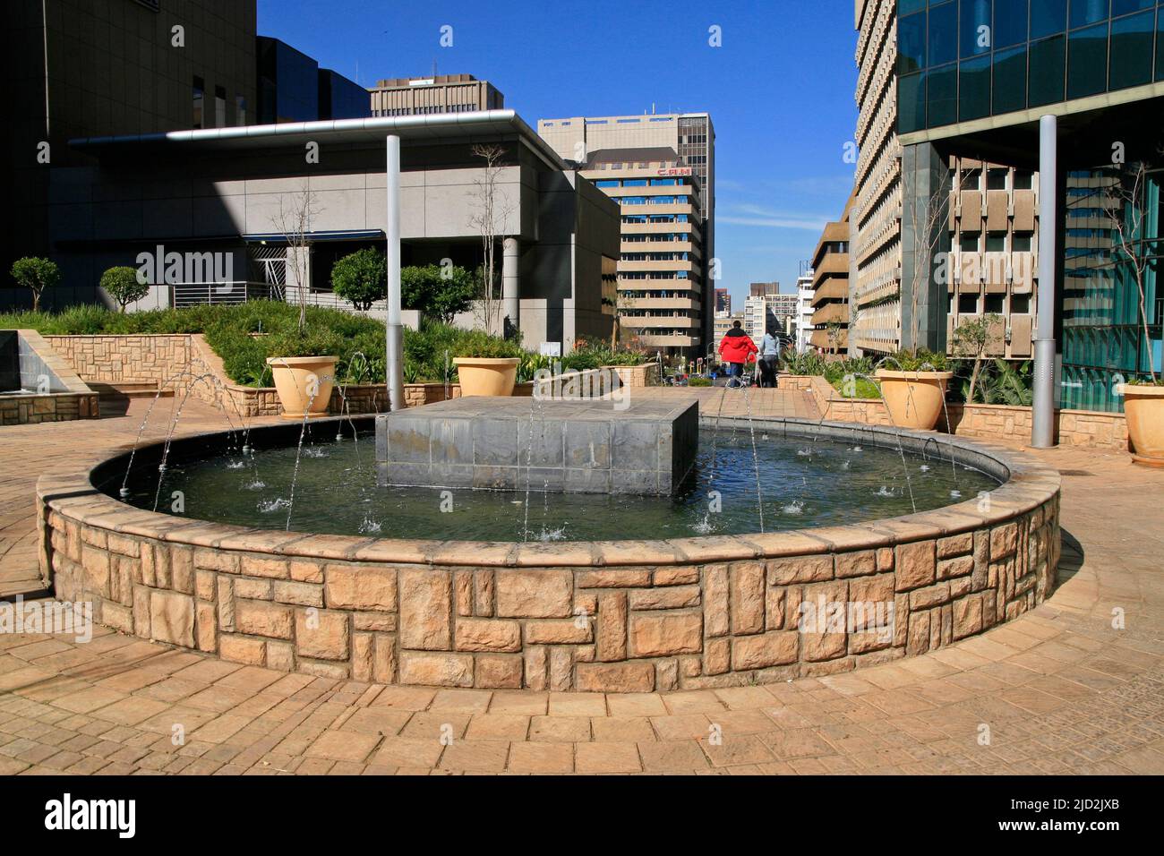 Water feature, fountain in office block, Braamfontein, Johannesburg