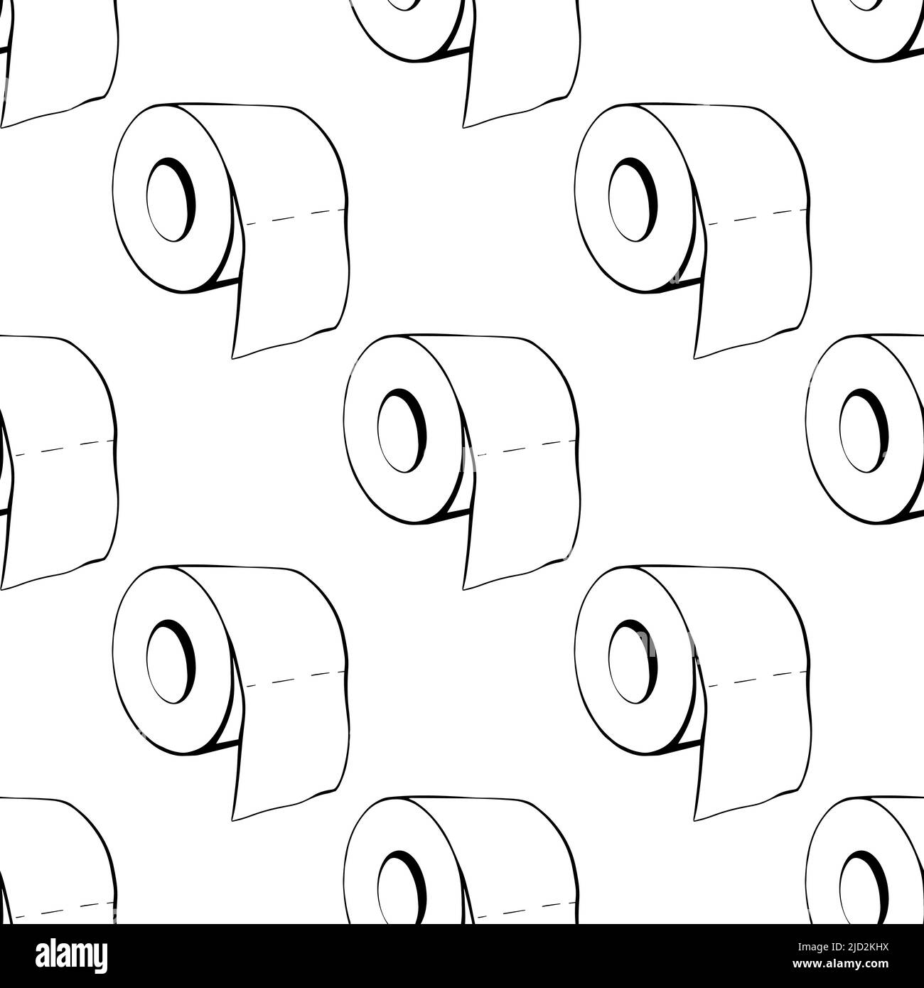 Toilet paper rolls seamless pattern Stock Vector Image & Art Alamy