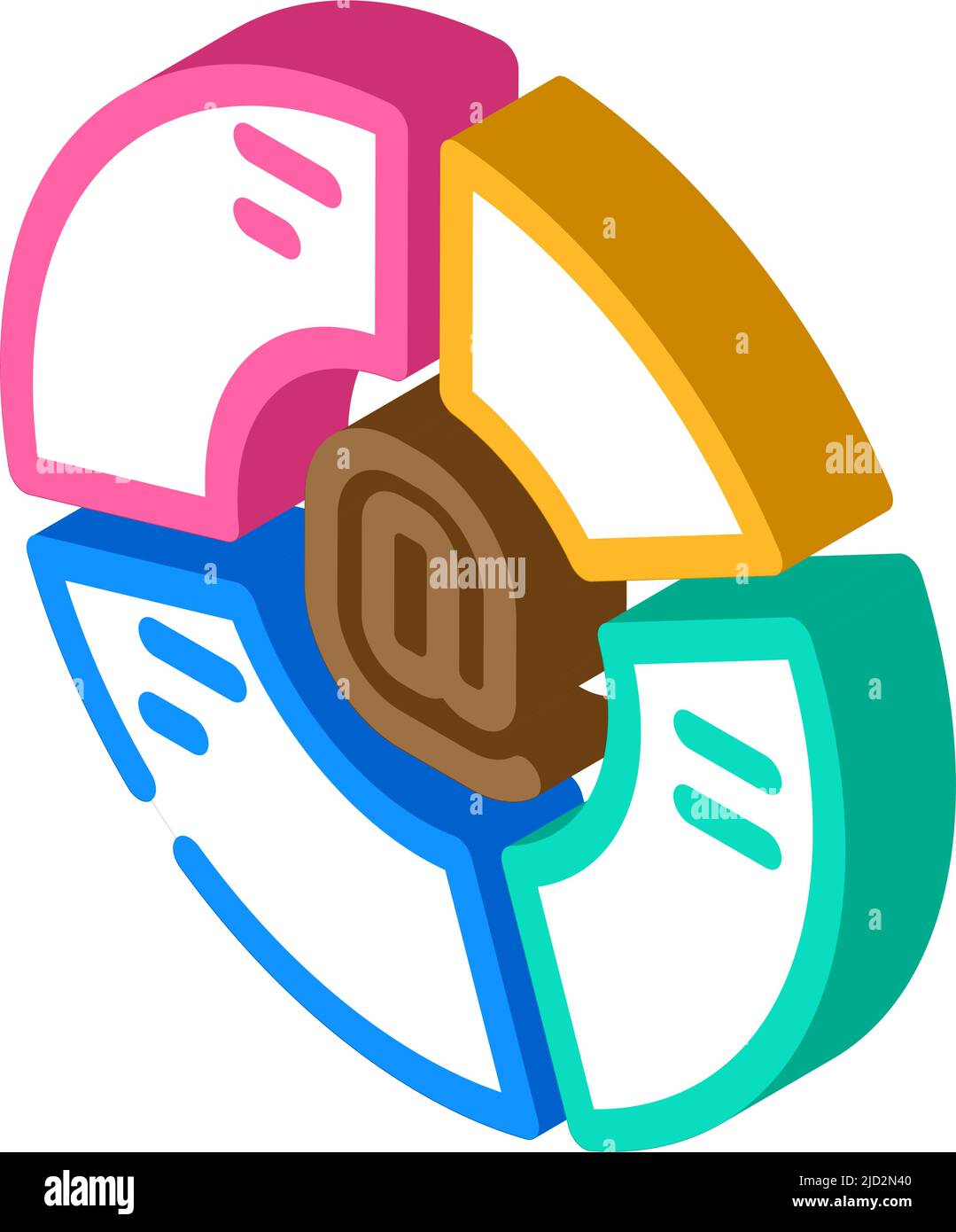 email list segmentation isometric icon vector illustration Stock Vector ...