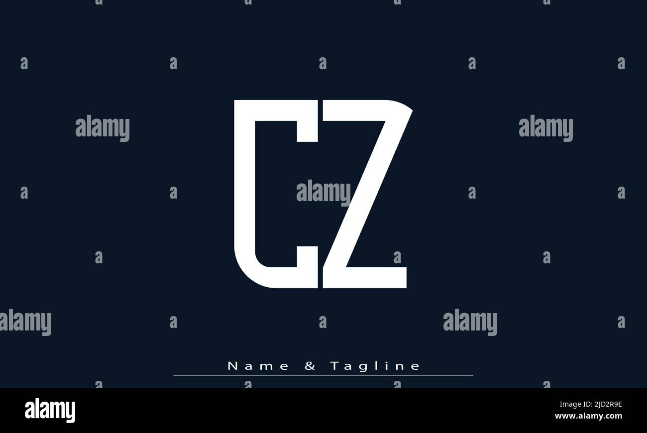 Alphabet letters Initials Monogram logo CZ , ZC Stock Vector