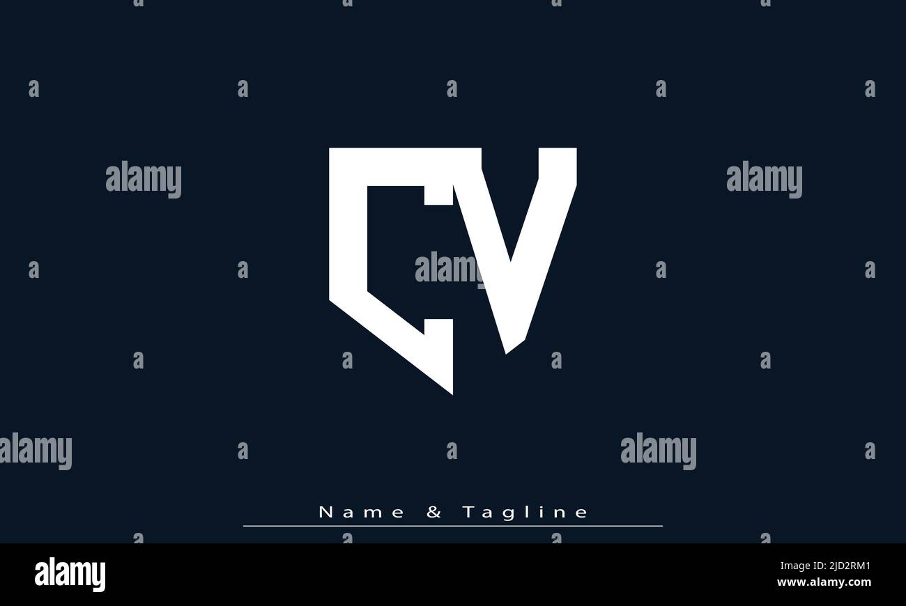 Alphabet letters Initials Monogram logo CV , VC Stock Vector Image ...