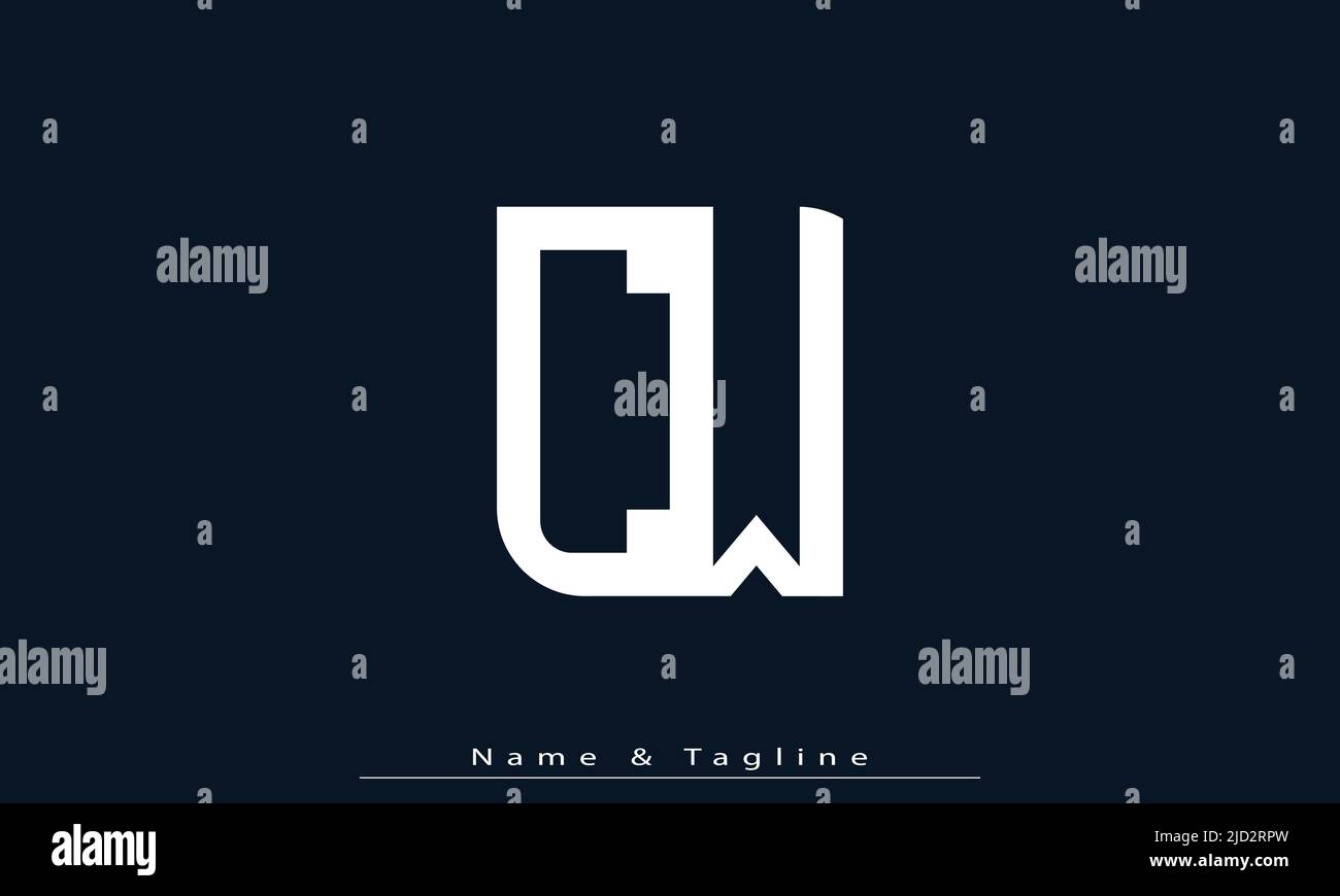 Alphabet letters Initials Monogram logo CW , WC Stock Vector