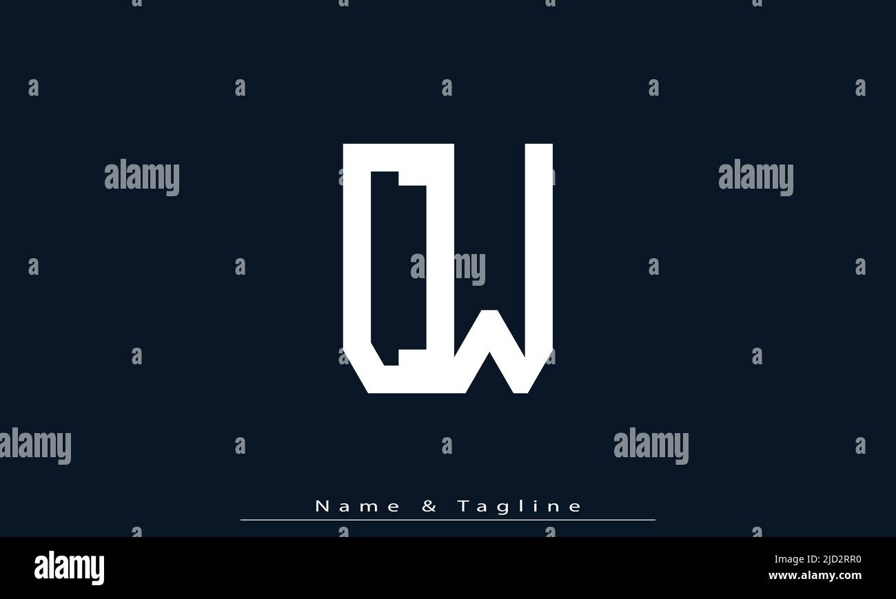 Alphabet letters Initials Monogram logo CW , WC Stock Vector