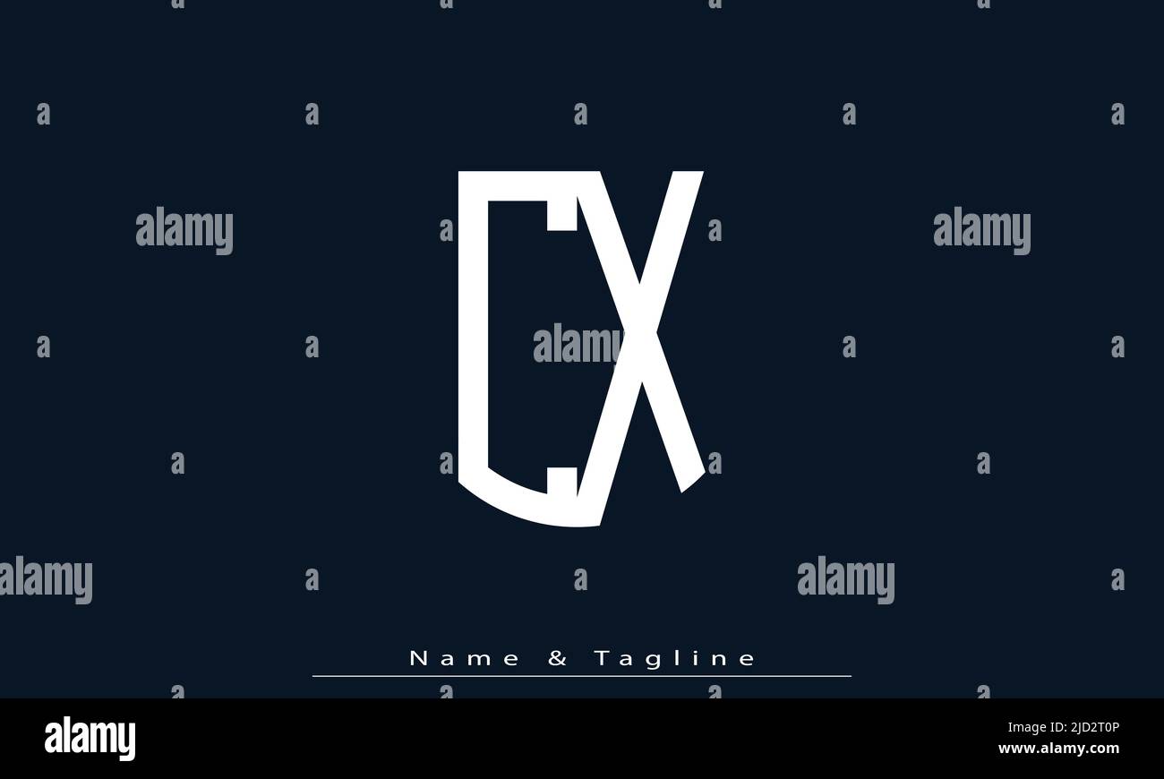 Alphabet letters Initials Monogram logo CX , XC Stock Vector