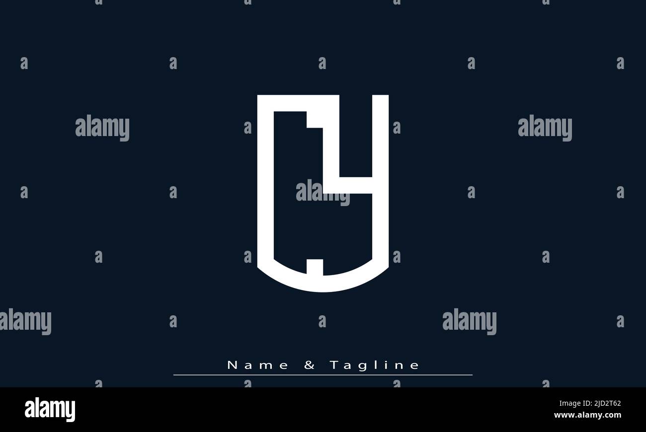 Alphabet letters Initials Monogram logo CY , YC Stock Vector