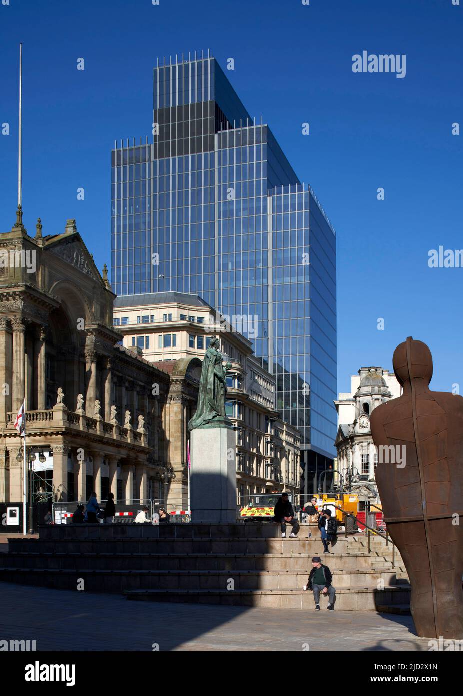 Overview from Victoria square. 103 Colmore Row, Birmingham, United Kingdom. Architect: Doone Silver Kerr, 2022. Stock Photo