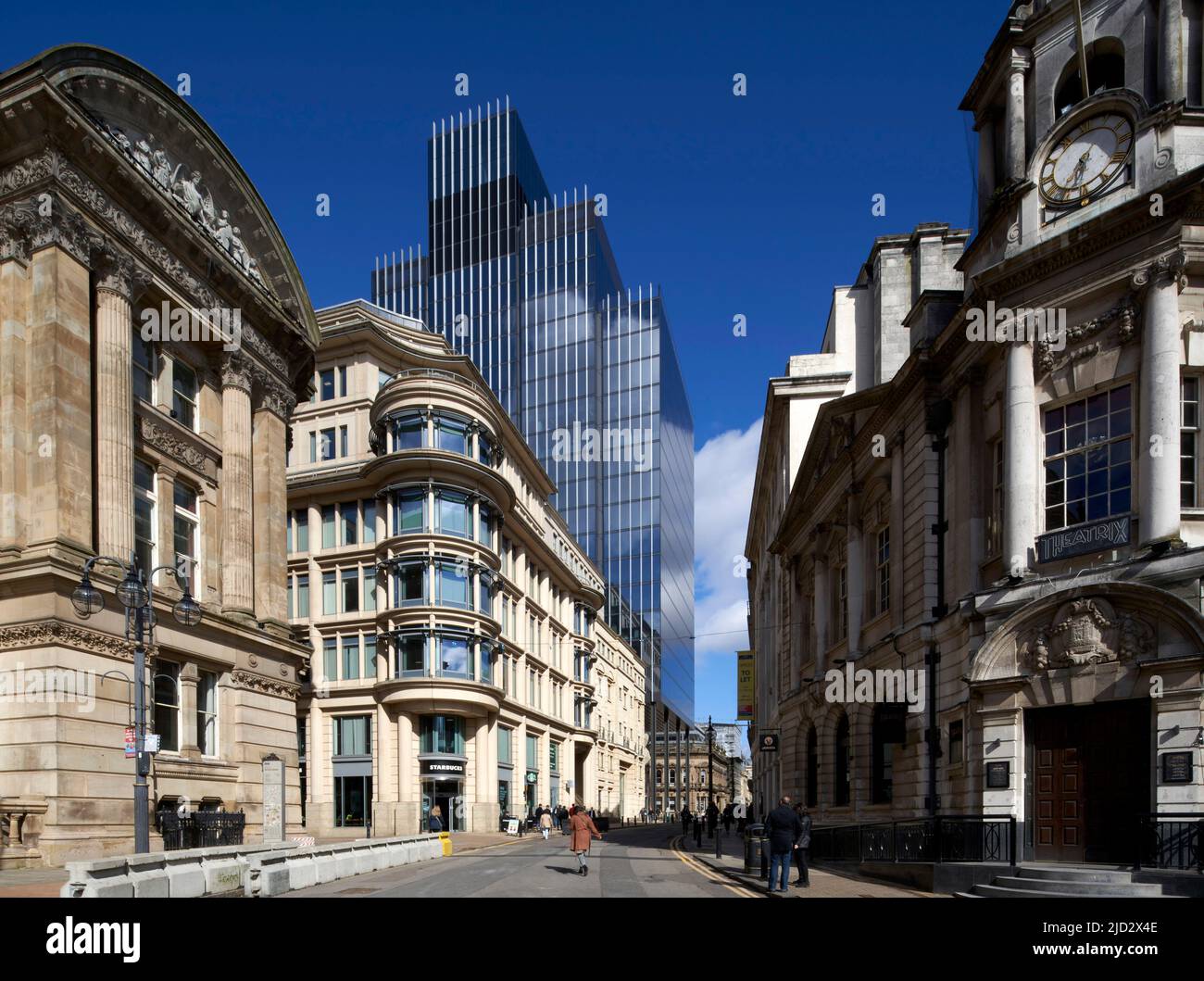 Overview from Victoria square. 103 Colmore Row, Birmingham, United Kingdom. Architect: Doone Silver Kerr, 2022. Stock Photo