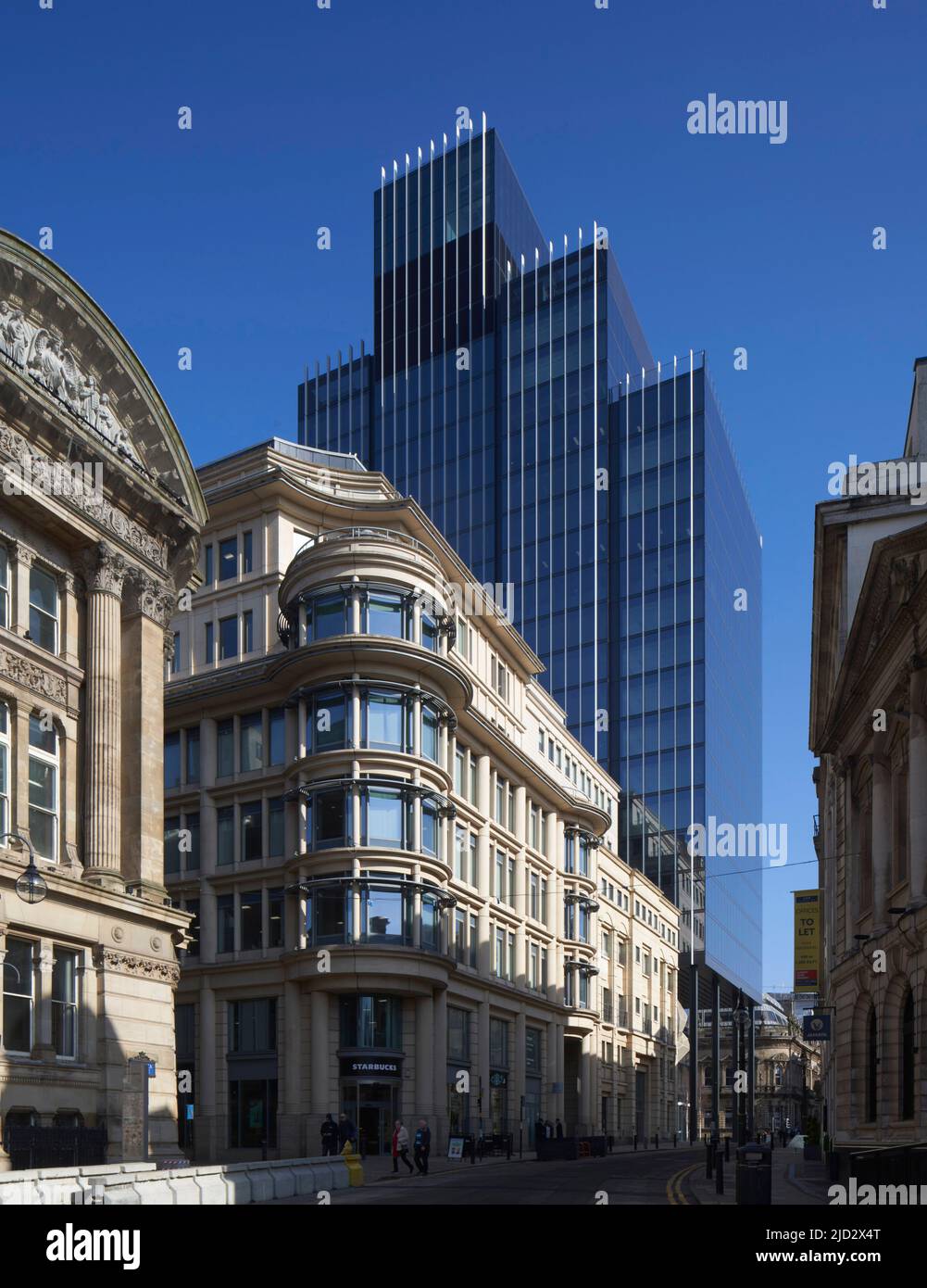 Overview from Victoria square. 103 Colmore Row, Birmingham, United Kingdom. Architect: Doone Silver Kerr, 2022. Stock Photo