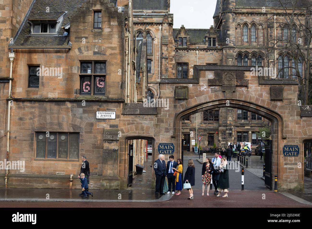 University of Glasgow buildings, in Glasgow, Scotland, 8 April 2022.   N55°52.365' W4°17.416' Stock Photo