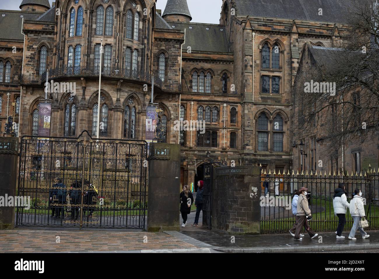 University of Glasgow buildings, in Glasgow, Scotland, 8 April 2022.   N55°52.351' W4°17.332' Stock Photo