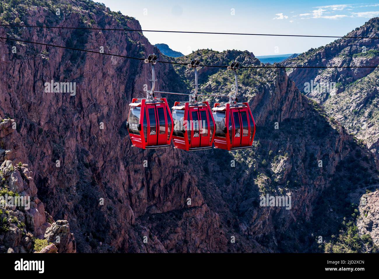 Aerial Gondola at Royal Gorge in Colorado Stock Photo