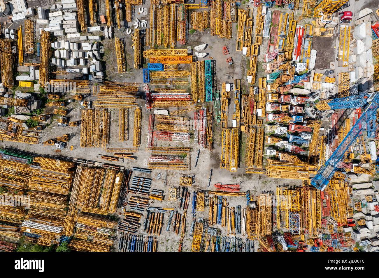 Steel Storage Place Aerial View Stock Photo Alamy