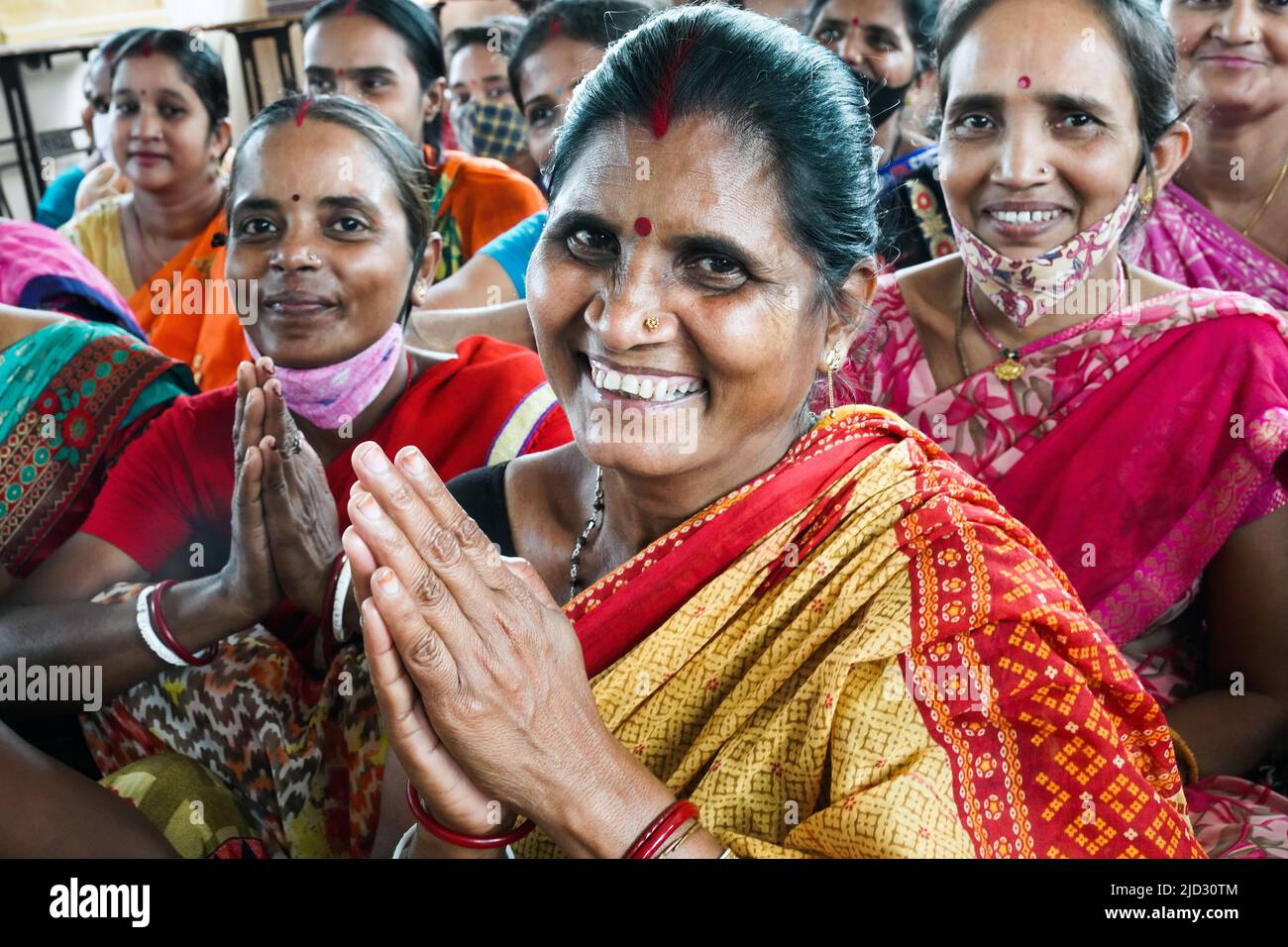 Frauen des Nähkurses im Asha Deep Trust in Kolkata, Indien Stock Photo