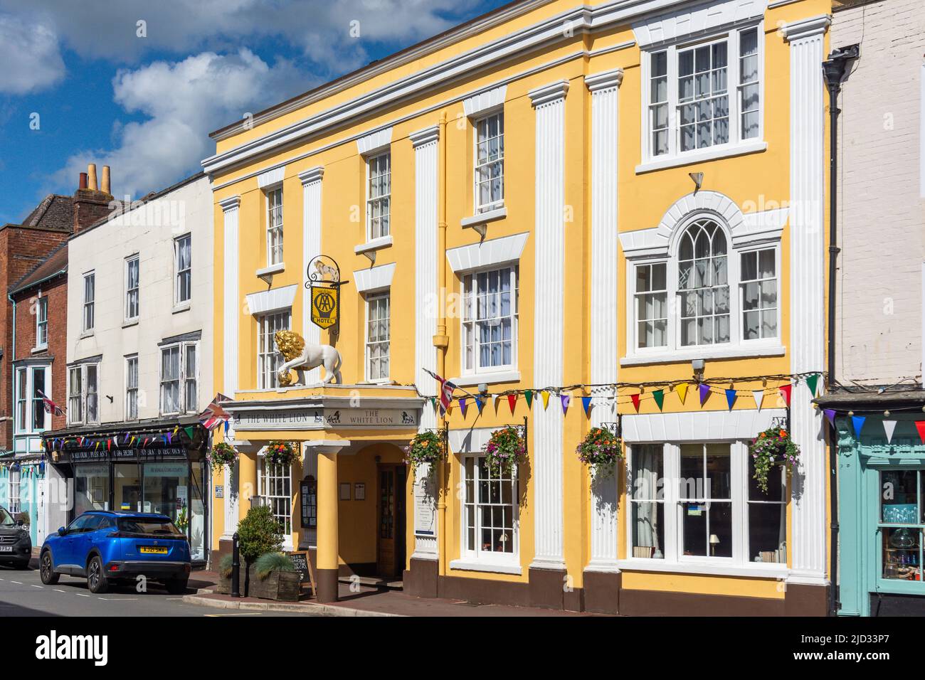 The White Lion Hotel, High Street, Upton-upon-Severn, Worcestershire, England, United Kingdom Stock Photo