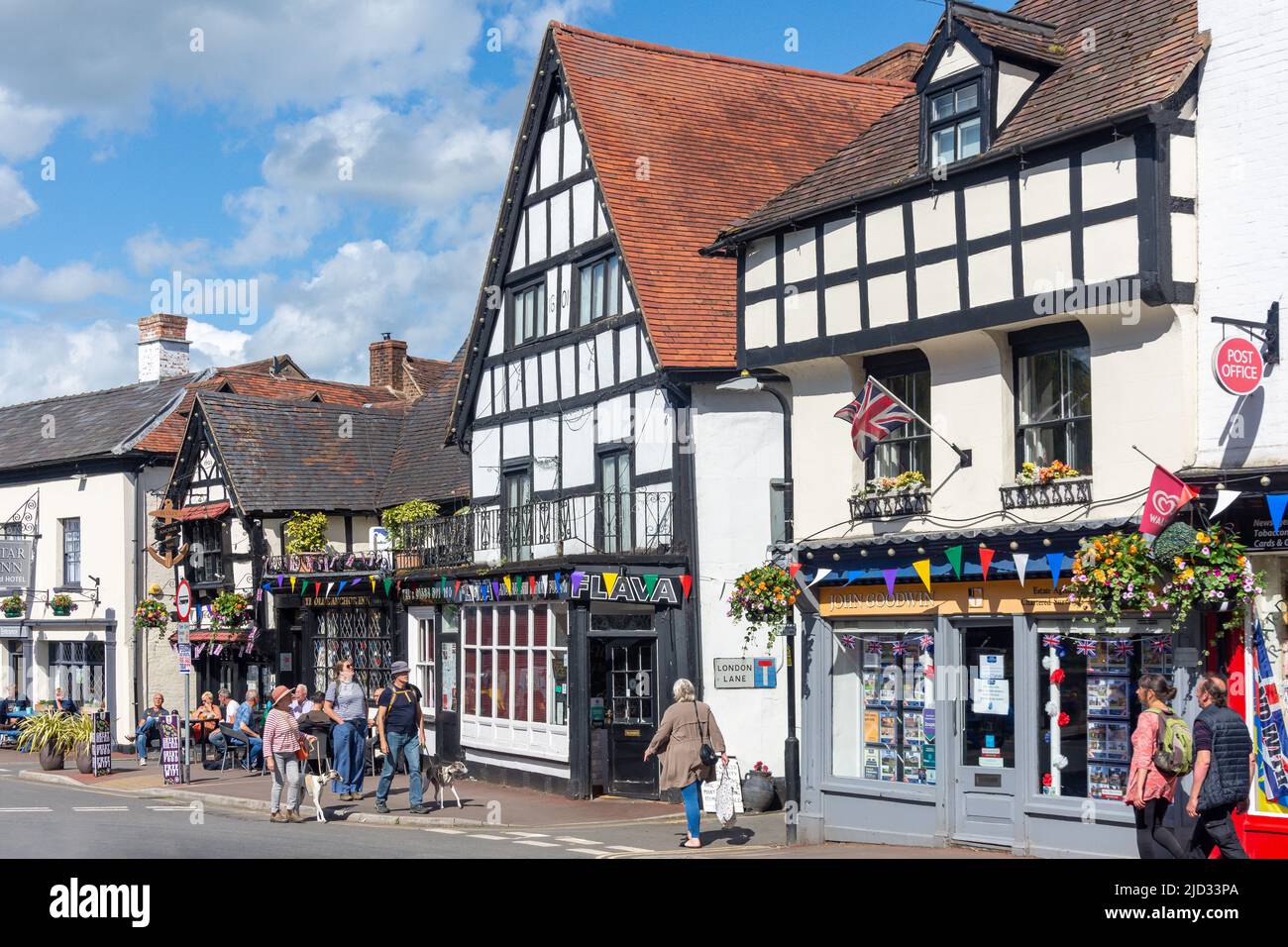 Period buildings, High Street, Upton-upon-Severn, Worcestershire, England, United Kingdom Stock Photo