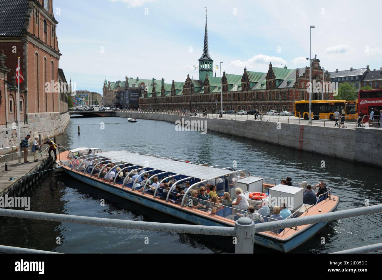 Copenhagen/Denmark/17 June 2022/Traveller ejnoy boat ride tour in danish channel and bus sight seeing tour in danish capital  Copenhaen .Denmark.    (Photo..Francis Joseph Dean/Deanpictures. Stock Photo