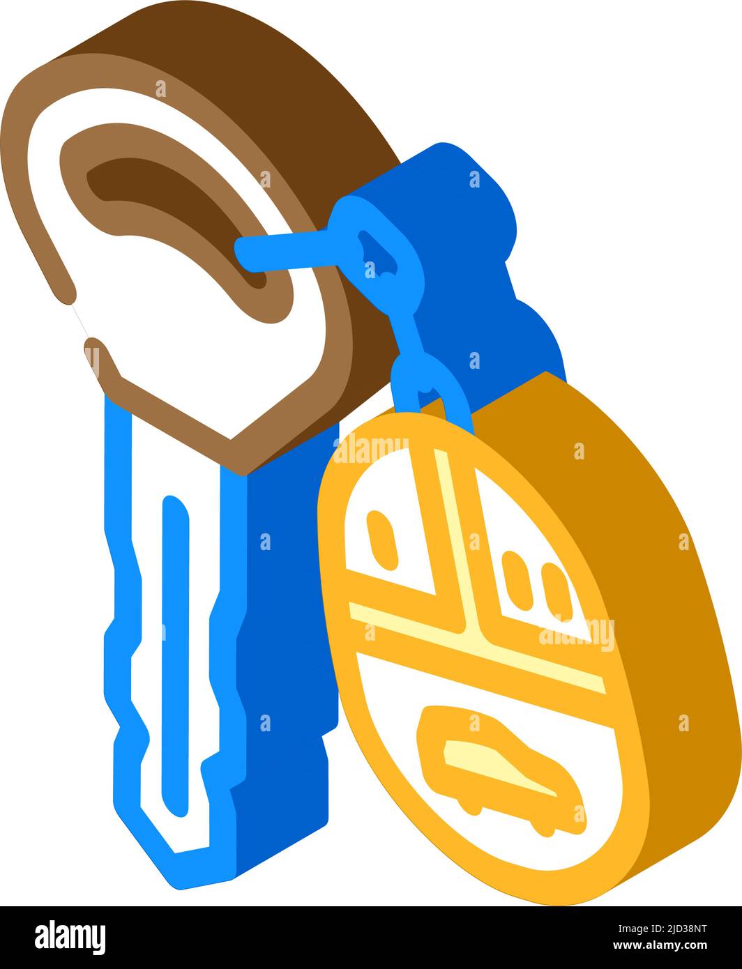 car key with fob isometric icon vector illustration Stock Vector Image ...