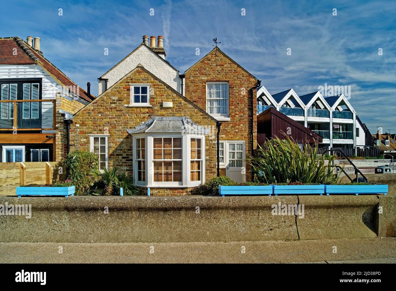 UK, Kent, Whitstable Seafront Houses Stock Photo Alamy