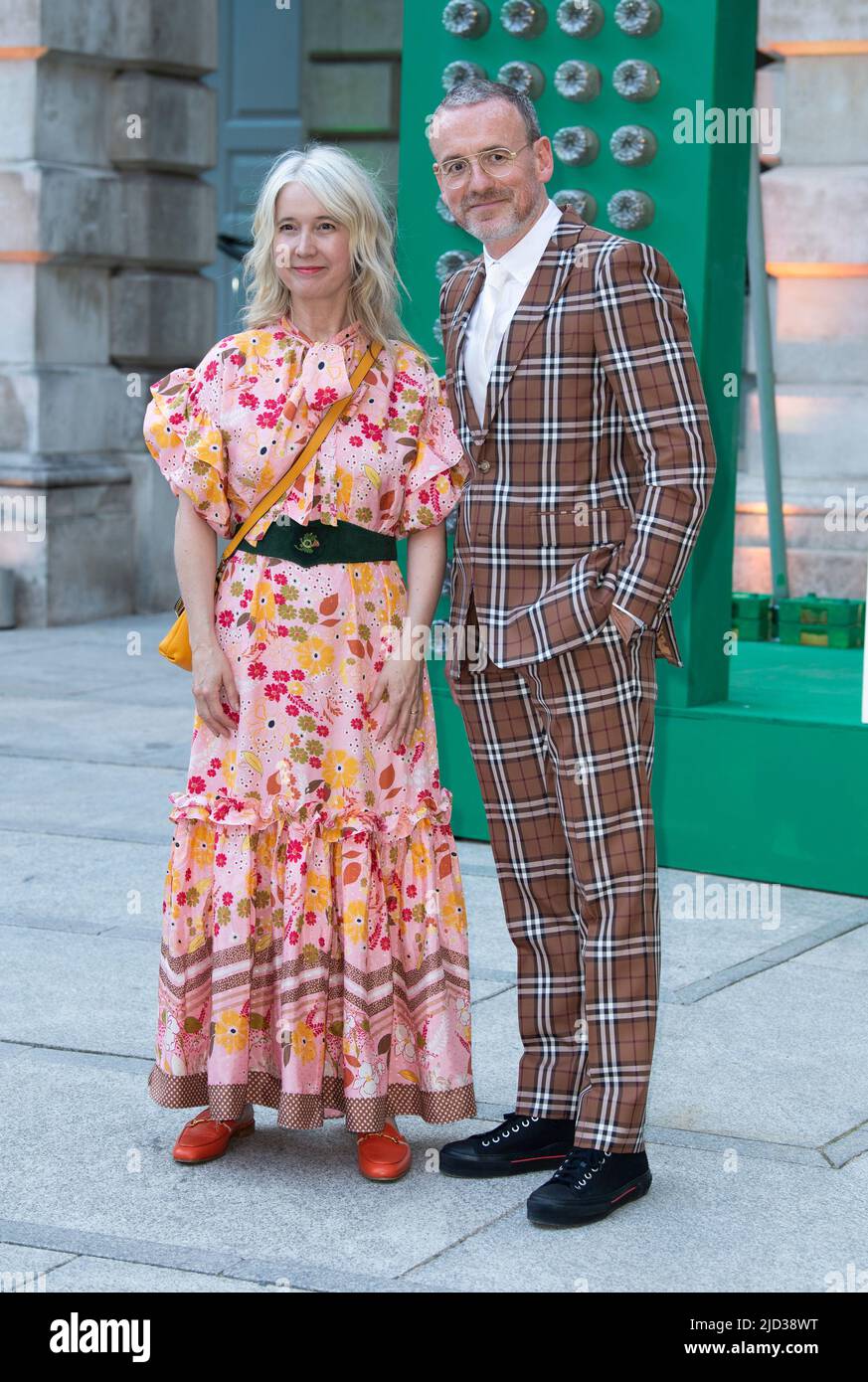 London, UK. Justine Simons and Axel Ruger at The Royal Academy of Arts summer preview party at the Royal Academy of Arts on June 15, 2022 in London, England. Ref: LMK386-J8163-160622 Gary Mitchell /Landmark Media   WWW.LMKMEDIA.COM. Stock Photo