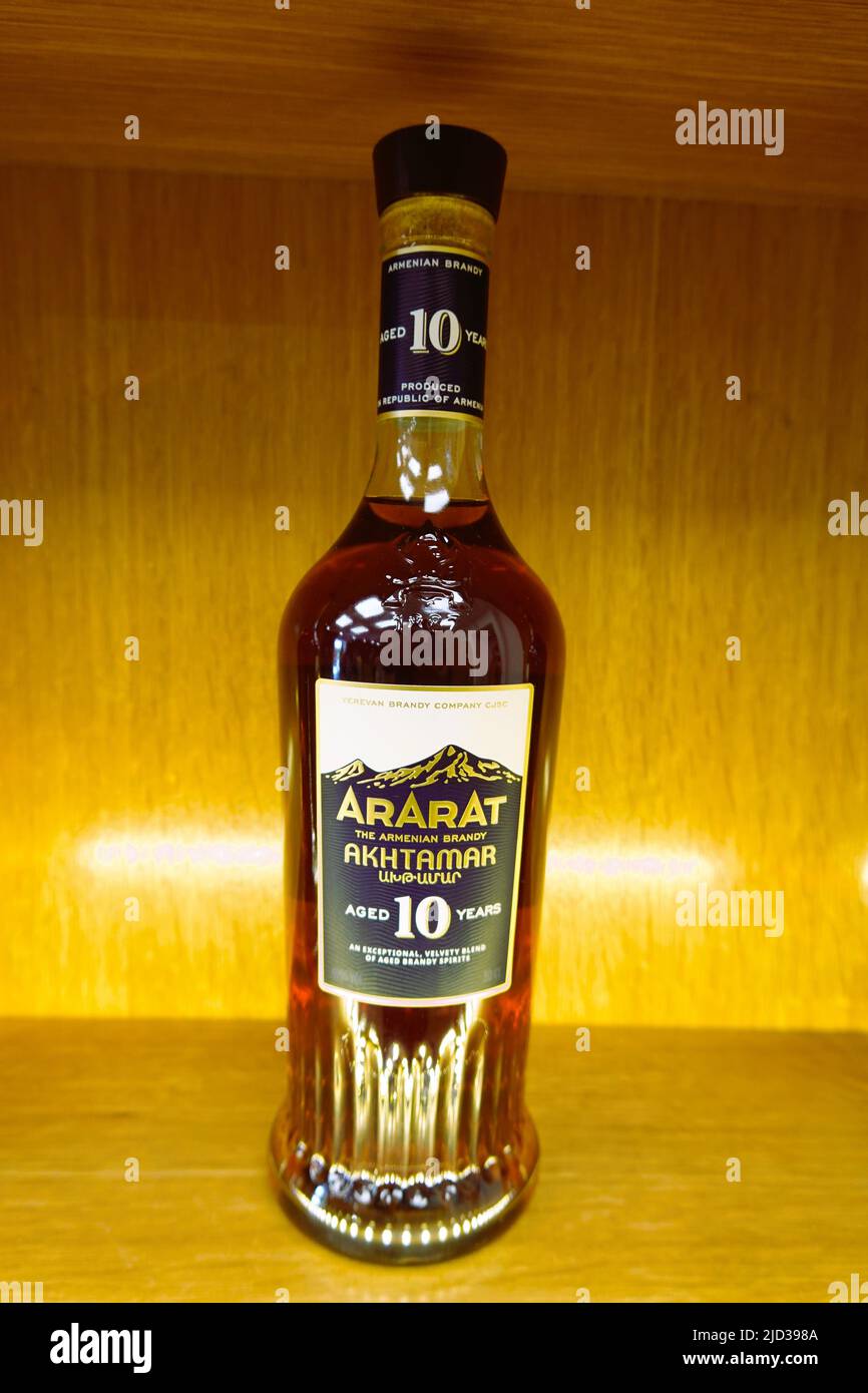 Ararat Brandy on display at the Ararat Brandy Museum and factory
