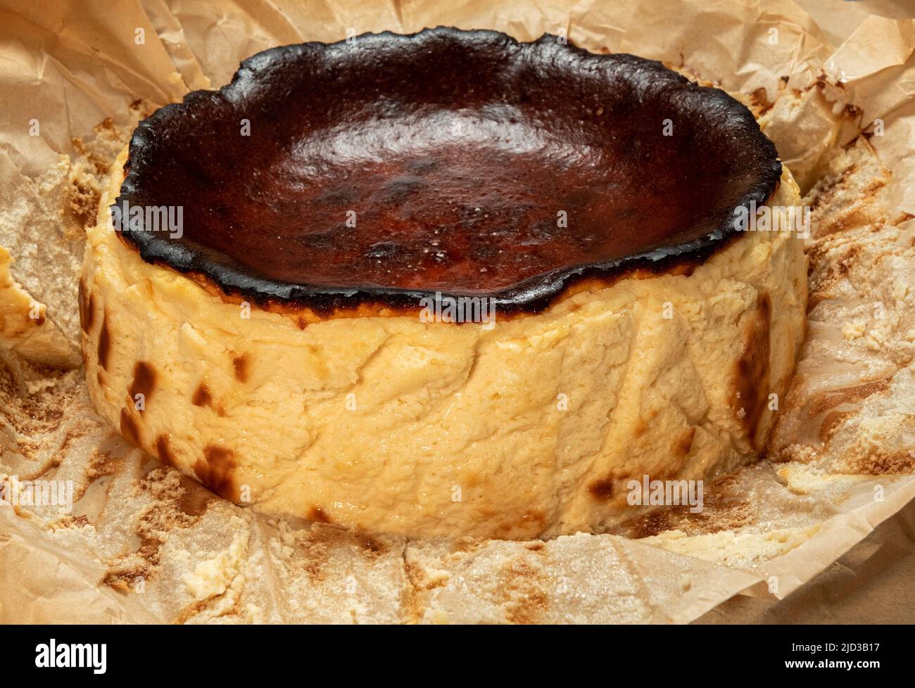 Burnt Basque cheesecake, originating from cafe La Vina in San Sebastian