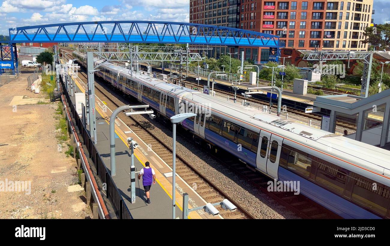 Elizabeth Line at London Underground - LONDON, UK - JUNE 9, 2022 Stock ...