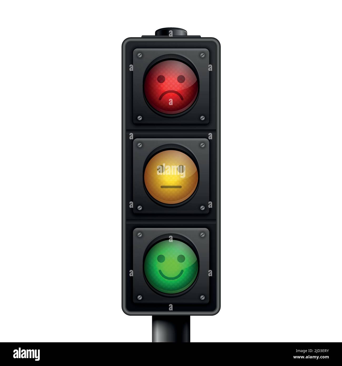 Vector 3d Realistic Road Traffic Lights Isolated. Stop, Wait, Go