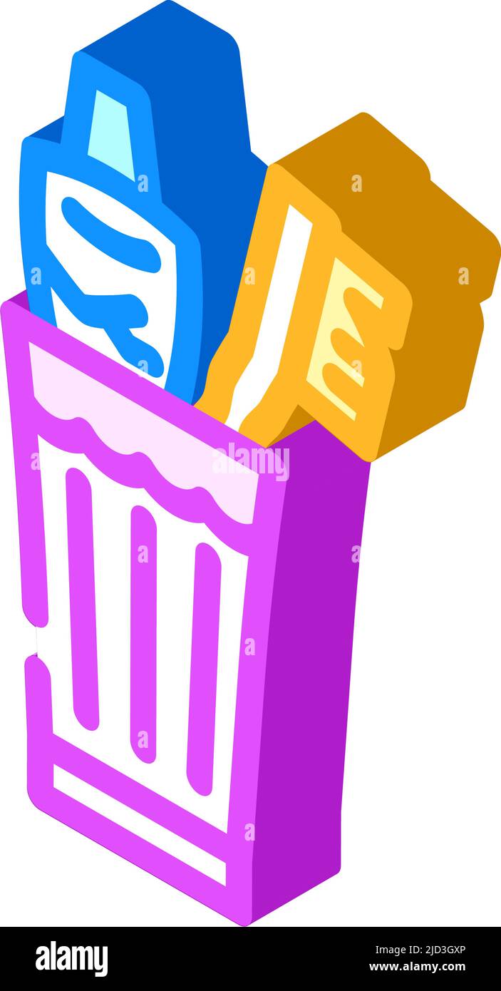 brush your teeth isometric icon vector illustration Stock Vector Image ...