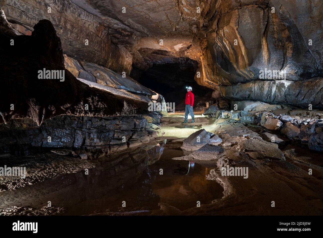 Krizna Jama Cave, Cross Cave, Grahovo, Slovenia. Stock Photo
